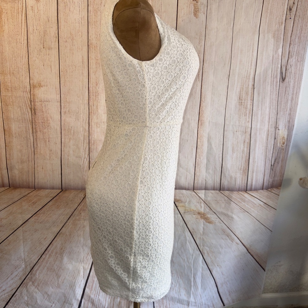 NWT TAHARI ANGEL CREAM WHITE LACE OVERLAY DRESS- Women’s Sz 8 $248​​ - Picture 4 of 12